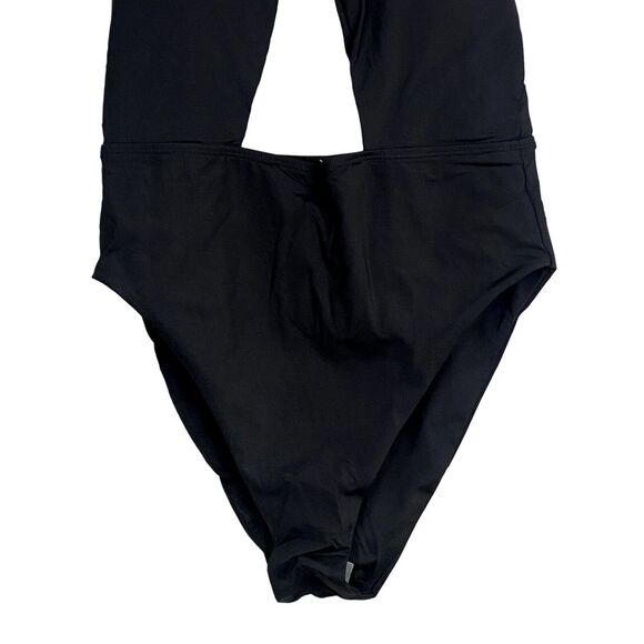 NWT Helen Owen Byblos Cutout Halter Tie Cheeky High Cut One Piece Swim M Black - Picture 10 of 14